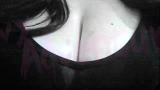 hotwife otaku nerdy Watching Hentai while playing with her Big Tits #4