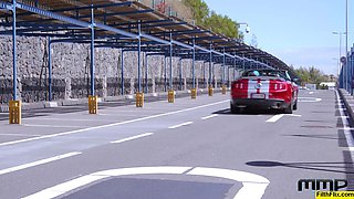 Horny Peasant Girl Alexis Crystal Gets Her Ass Slammed In Outdoor Threesome