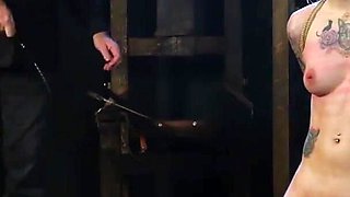 Life with Dr Lomp - part 2 - rough boob punishment with whipping and nailing