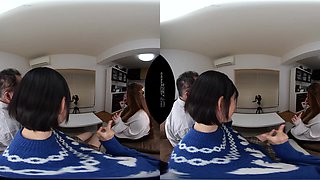 Japanese beauty explores intense sensual VR pleasure passionately
