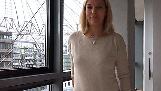 Sexy blonde teen blowjob and gangbanged then creampied