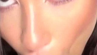 Skinny Teen Selena Garcia Gagging Deepthroat Blowjob - Cum in Mouth Casting POV