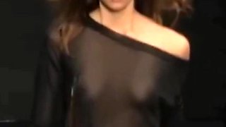 Naked boobs on Fashion Show