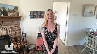 My Best Friend's Stepmom Jane Cane Fucks Me POV - Blonde MILF Big Tits Creampie