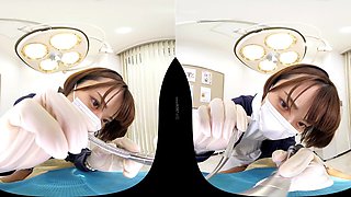 Japanese nurse shares vr short hair pov sensual thrills