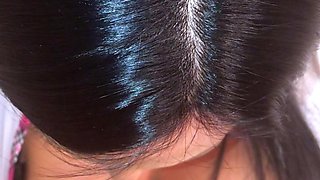 Hot brunette big boobs toying pink pussy