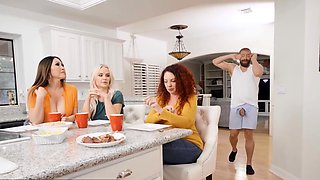 BRAZZERS - Breakfast Turns To A Steamy Foursome For Horny