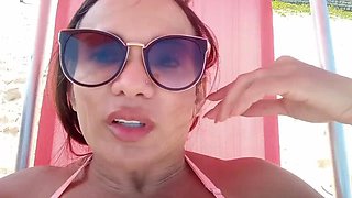 Beach, Sun and dick in the ass in the car