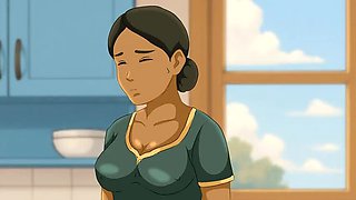 Desi Hentai Episode 2: Tharki Malik Hardcore Fucks His Indian Maid in Kitchen - Anime Cartoon Porn XXX