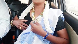 Indian Bhabi Car Sex. Beautiful Saree Housewife Try to Fucking with Stepson Car Drive.telugu Dirty Talks.