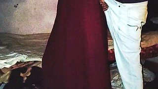 desi couple hot romance in saree