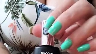 Big boobs milf masturbates with her dildo