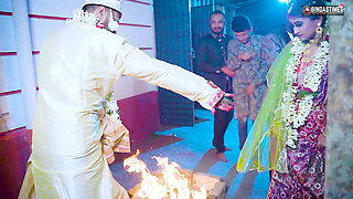 Gangbang Suhagarat - Besi Indian Wife Very 1st Suhagarat with Four Husband