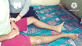 desi stepsis took her stepbro room for a night where he want to sleep with hot teen stepsister in Hindi