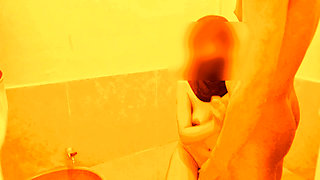 Sharing sex pleasure with sister-in-law in the bathroom