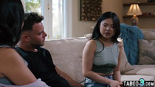 Bisex asian pounded by a married couple