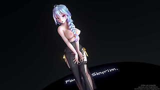 Miku-stellar-marionette Erotic Tattoos; Black Stockings; Cheongsam