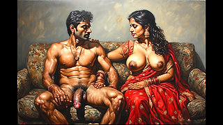 Stepmom and son's friends gangbang with hot milf