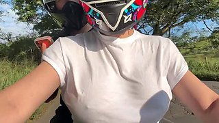 Sweetfantasy131 picks up her favorite DIDI client braless and gets him to fuck her in public - Big natural tits Latina amateur role play