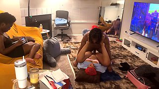 My best friend gets drilled in the living room right in front of me