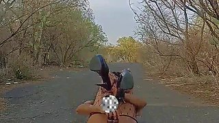 Rubidoll Butt sex lovemaking with a black stiffy outdoors