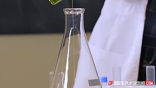 MILF Alexis Fawx and nerd couple threesome sex