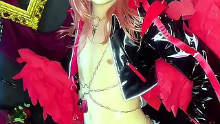 Tiny small tits shemale gets stuffed