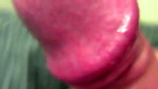 Uncut Foreskin Gaming Closeup with Cum