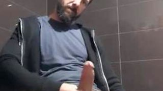 Ajx he masturbates in the bathroom and calls his wife: Handjob, Fansly  Cumshot Porn