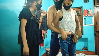 Room Owner Bhaiya Fucked Two Rental Girls in Oyo XXX Video, Indian Step Sister in Low Fucking with Jija Hindi Audio