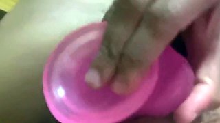 Latina girl masturbates because she is home alone