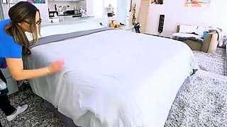 Curvy Latina Maid Plays With Boss's Pecker