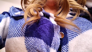 Chubby MILF Riding a Dildo. Big Bouncing Tits.