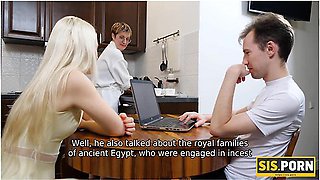 Chick Starts Sucking Stepbros Cock And Gets Fucked In The Bedroom With Orion Steele And Nikki Hill
