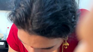 Indian MILF surprises stepson with handjob and blowjob