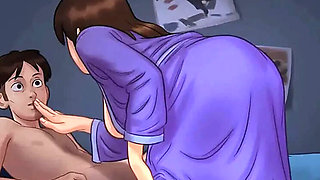 Summertime Saga Cartoon: Horny Stepmom Fucks StepSon Hard in Bed - Full Episode 188