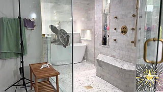 Sultry Soak: Giana's Naughty Bath Tease