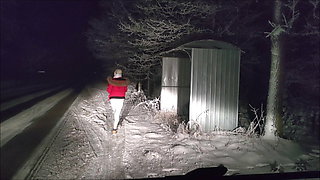 My husband&#039;s friend fucks me as he drives me home