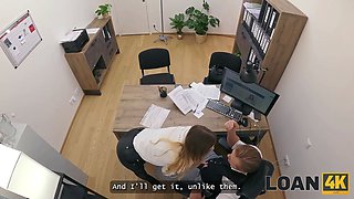 Loan4k. she got her loan after a decent bj and fucking on the office table