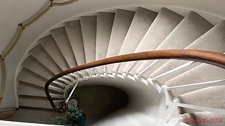 Red XXX in her fur coat and no panties