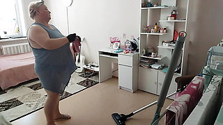camera filmed mother-in-law naked cleaning