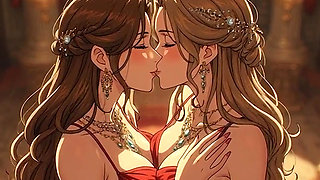 Kissing Orgasm of Mature Women, AI Generated Cartoon content, Uncensored video of 18 Year old Anime Girl