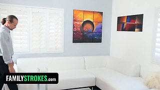 Familystrokes - virgin teen experiences giving suck off and gets booty-fucked before leaving for college