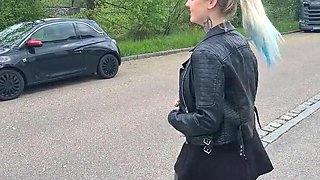German Teen Valery Venom Gets Filled By Stranger - Big Tits & Cum Swallow