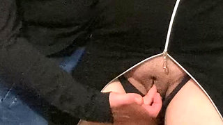 OMG! Penetrated Under Dress In The Subway! Fingers Stranger Under Dress