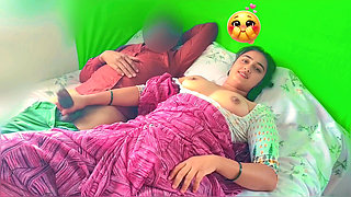 Bhabhi was giving a sexy story to her brother-in-law, then brother-in-law started pressing Bhabhi's boobs and the duo had sex in Hindi audio.