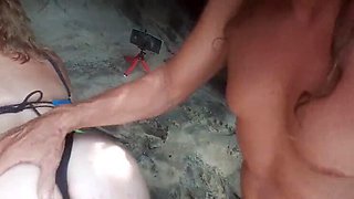 Big Ass Latina Tomsorte Fucked Hard on Rio Beach - Big Cock Doggy Style & Cumshot