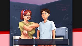 Petite School Girl with Big Tits Fucks Big Dick - Summertime Saga