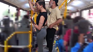 Slutty Student 18+ Gets Cumshot In Public On The Bus With Verified Amateurs