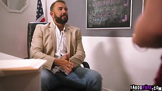 Lesbian Teens Fuck Teacher for Help